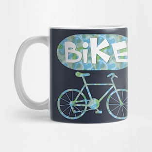 Patterned Bicycle Text Mug